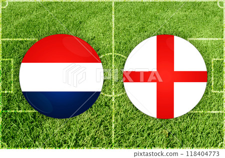 Netherlands vs England football match Netherlands vs England football match 118404773