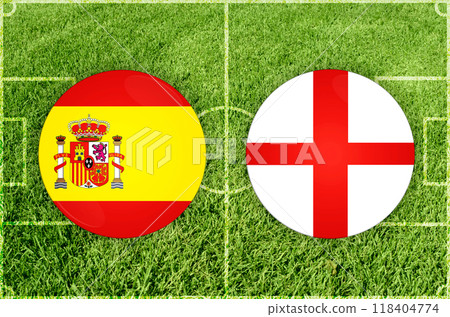 Spain vs England football match 118404774