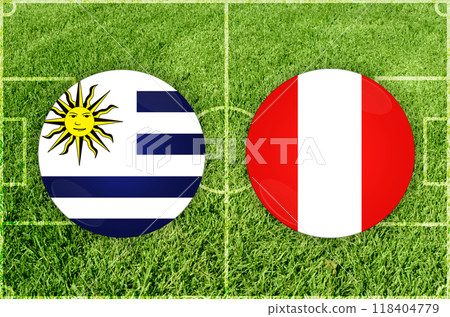Uruguay vs Peru football match 118404779