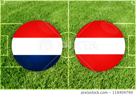 Netherlands vs Austria football match Netherlands vs Austria football match 118404799