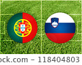 Portugal vs Slovenia football match 118404803