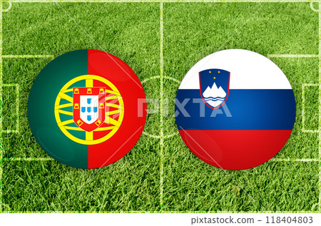 Portugal vs Slovenia football match 118404803