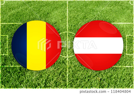Romania vs Austria football match 118404804