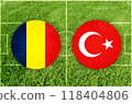 Romania vs Turkey football match 118404806