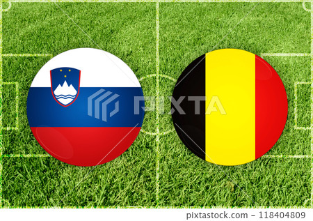 Slovenia vs Belgium football match Slovenia vs Belgium football match 118404809