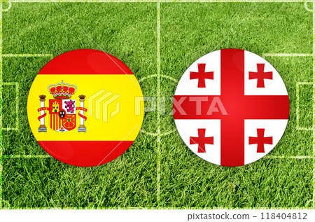 Spain vs Georgia football match 118404812