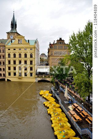 High water levelHigh water levels on Vltava, after storm Boris caused torrential floods in Europe, in Pragues on Vltava, after storm Boris caused torrential floods in Europe, in Prague, Czech Republic 118404889