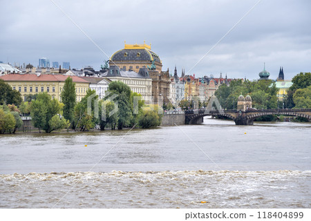 High water levelHigh water levels on Vltava, after storm Boris caused torrential floods in Europe, in Pragues on Vltava, after storm Boris caused torrential floods in Europe, in Prague, Czech Republic High water levelHigh water levels on Vltava, after storm Boris caused torrential floods in Europe, in Pragues on Vltava, after storm Boris caused torrential floods in Europe, in Prague, Czech Republic 118404899