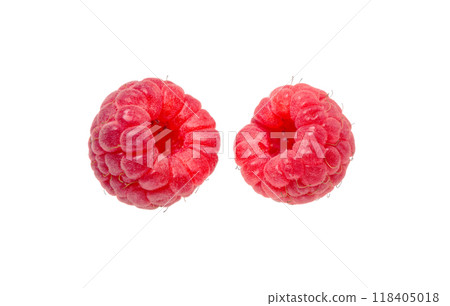 Rasberries isolated on white 118405018