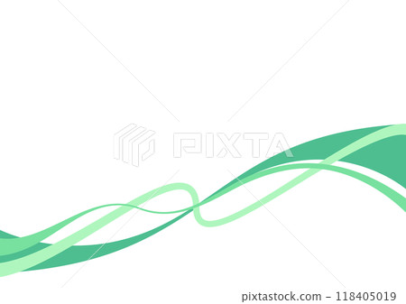 簡單的波浪曲線商業背景。綠色抽象設計。 118405019
