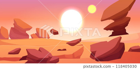Landscape of Mars. Alien planet. 118405030