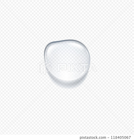 A water drop on a transparent background, vector illustration. A water drop on a transparent background, vector illustration. 118405067