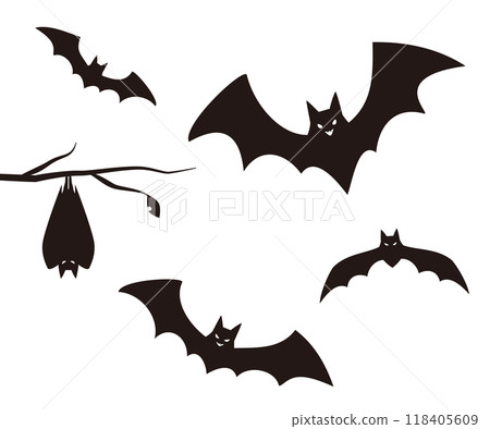 Bat silhouette Halloween 118405609