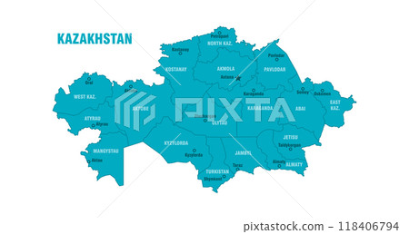 Map of Kazakhstan ENG 1 Map of Kazakhstan ENG 1 118406794