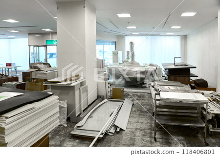 An office with packaged items An office with packaged items 118406801
