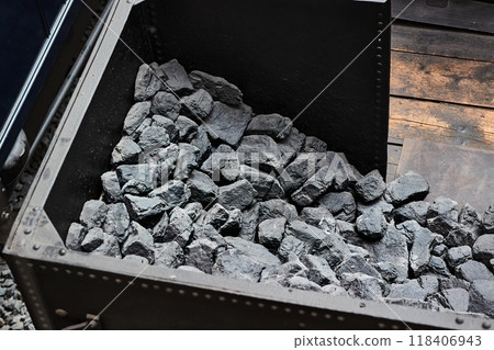 Black coal for fossil energy for steam trains 118406943