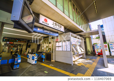 日本東京城市景觀，東急井町線上毛站前門景觀，9 月 14 日 118407069
