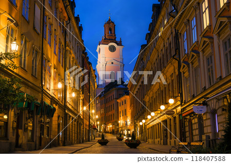 Gamla Stan，斯德哥爾摩老城，瑞典的夜晚 118407588