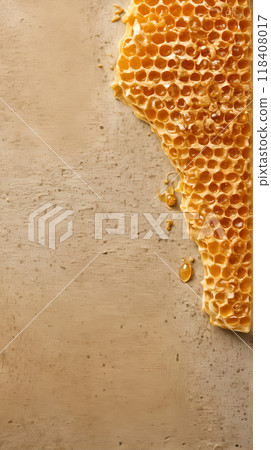 Wild honeycomb on wooden backgrounds 118408017