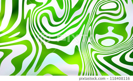 Abstract white green fluid swirl bg. Liquid line surface. Abstract white green fluid swirl bg. Liquid line surface. 118408116
