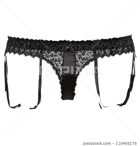 Sleek satin and lace garter belt boning for shaping adjustable straps product image in fluid 118408278