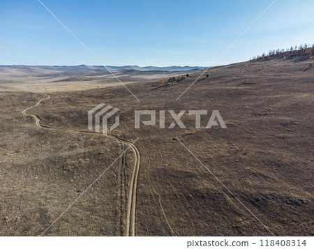 Lake Baikal. the steppes of Olkhon. Warm autumn days. 118408314