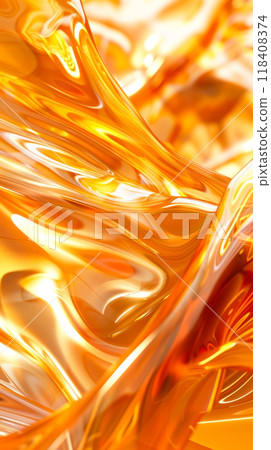 Vibrant abstract wave of golden light and energy reflections 118408374