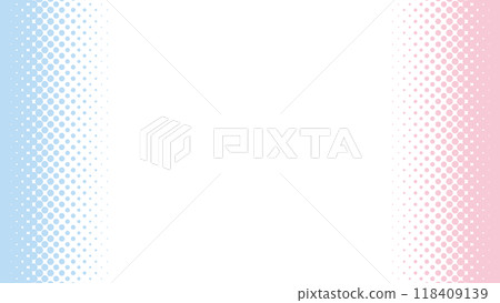 Halftone frame left and right pink light blue Halftone frame left and right pink light blue 118409139