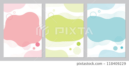 抽象形狀形狀背景多彩 A4 集 118409229