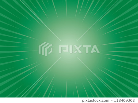 Concentrated lines, starburst, green, simple, background 118409308