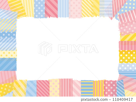 Masking pink yellow blue frame Masking pink yellow blue frame 118409417