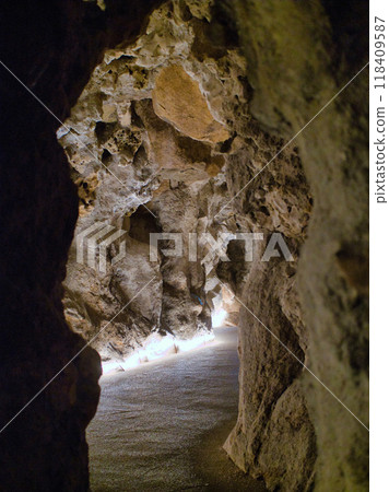 Cave interior from various perspectives 118409587