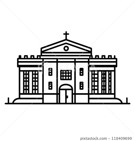 prison icon or modern line symbol. Vector line art and icon design with bold outline. Black and white Pixel Perfect minimalistic symbol isolated white background. Silhouette simple thin sign prison icon or modern line symbol. Vector line art and icon design with bold outline. Black and white Pixel Perfect minimalistic symbol isolated white background. Silhouette simple thin sign 118409699