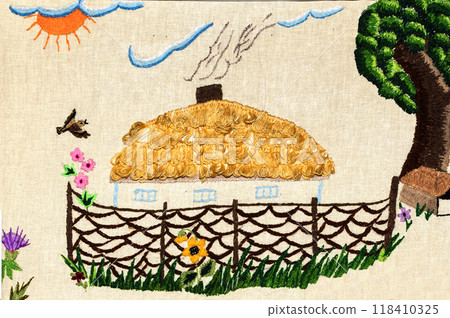 Ukrainian embroidery, folk arts and crafts Ukrainian embroidery, folk arts and crafts 118410325