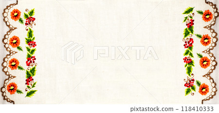 Ukrainian embroidery, folk arts and crafts 118410333