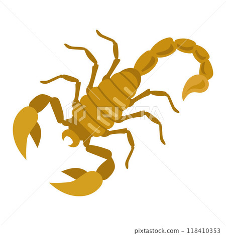 Brown scorpion on white background. Brown scorpion on white background. 118410353