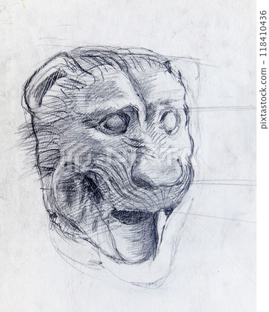 pencil drawing illustration, portrait, sketch pencil drawing illustration, portrait, sketch 118410436