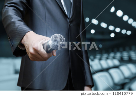 The concept of public speaking or presentation. The concept of public speaking or presentation. 118410779