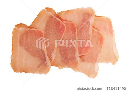 pieces of balyk isolated on white pieces of balyk isolated on white 118411490