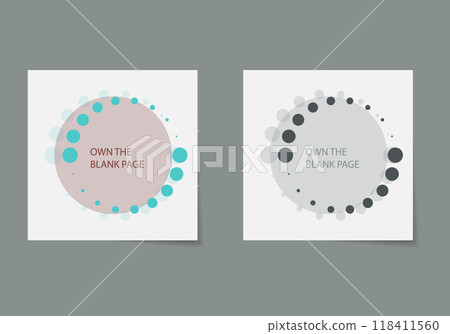 Simple abstract background with rounded striped design element. Vector illustration. 118411560