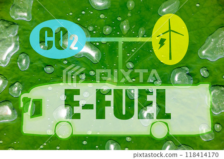 E-FUEL manufacturing and usage image for large buses E-FUEL manufacturing and usage image for large buses 118414170