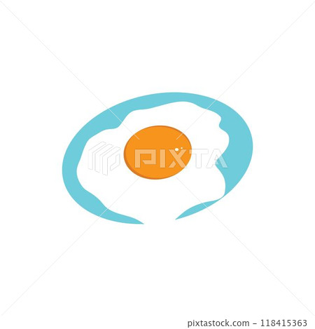 Egg illustration logo vector Egg illustration logo vector 118415363