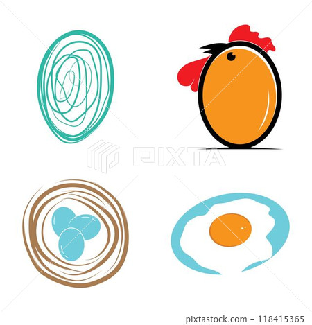 Egg illustration logo vector 118415365