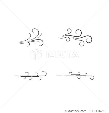 Wind symbol logo design vector template Wind symbol logo design vector template 118416730
