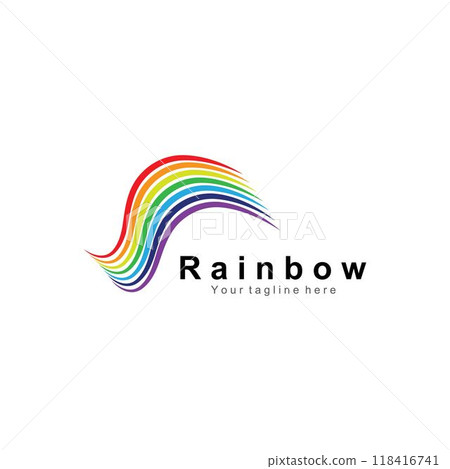 Rainbow icon logo vector template illustration design Rainbow icon logo vector template illustration design 118416741