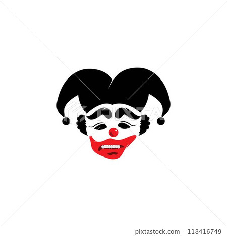 Clown character ilustration in flat design vector Clown character ilustration in flat design vector 118416749