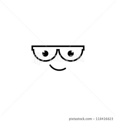 glasses icon Vector Illustration on the white background. glasses icon Vector Illustration on the white background. 118416823