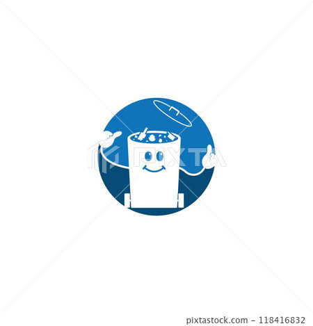vector icon trash can. Trash Can, Rubbish Bin sign design template 118416832
