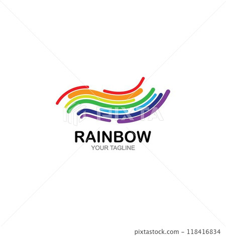 Rainbow icon logo vector template 118416834