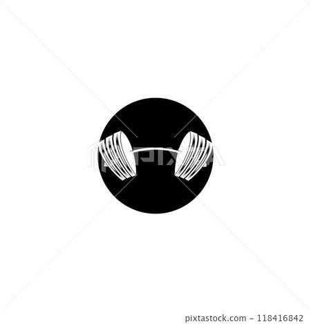 Barbell, Dumbbell Gym Icon Logo Template gym Badge 118416842